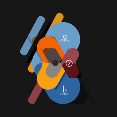 Düz tasarım geometrik infographics, ok şekli vektör etiket veya etiket, Fiyat etiketleri, promosyon rozet, simgesi tasarım, kağıt tarzı düzeni verileri grafik görselleştirme adım adım süreci için için teklif