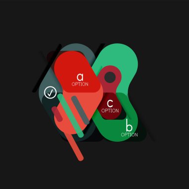 Düz tasarım geometrik infographics, ok şekli vektör etiket veya etiket, Fiyat etiketleri, promosyon rozet, simgesi tasarım, kağıt tarzı düzeni verileri grafik görselleştirme adım adım süreci için için teklif