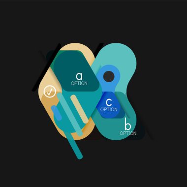 Düz tasarım geometrik infographics, ok şekli vektör etiket veya etiket, Fiyat etiketleri, promosyon rozet, simgesi tasarım, kağıt tarzı düzeni verileri grafik görselleştirme adım adım süreci için için teklif