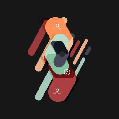 Düz tasarım geometrik infographics, ok şekli vektör etiket veya etiket, Fiyat etiketleri, promosyon rozet, simgesi tasarım, kağıt tarzı düzeni verileri grafik görselleştirme adım adım süreci için için teklif