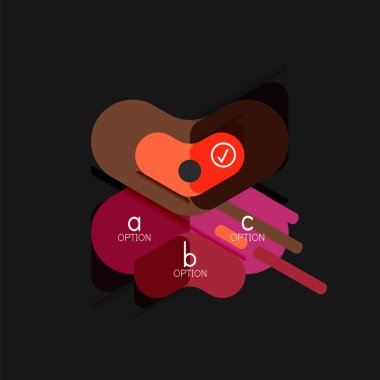 Düz tasarım geometrik infographics, ok şekli vektör etiket veya etiket, Fiyat etiketleri, promosyon rozet, simgesi tasarım, kağıt tarzı düzeni verileri grafik görselleştirme adım adım süreci için için teklif