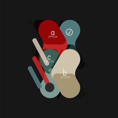 Düz tasarım geometrik infographics, ok şekli vektör etiket veya etiket, Fiyat etiketleri, promosyon rozet, simgesi tasarım, kağıt tarzı düzeni verileri grafik görselleştirme adım adım süreci için için teklif