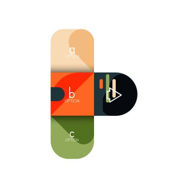 Infographics seçeneği ve adım adım içinde yuvarlak kareler, grafik, grafik, diyagram seçenekleri, parçalar, süreçleri ile unsuru