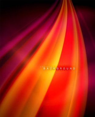 Neon holografik sıvı renkli dalga web, duvar kağıdı, desen, doku ve arka plan için