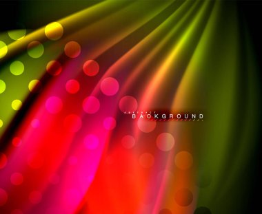 Neon holografik sıvı renkli dalga web, duvar kağıdı, desen, doku ve arka plan için