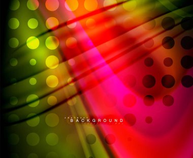 Neon holografik sıvı renkli dalga web, duvar kağıdı, desen, doku ve arka plan için