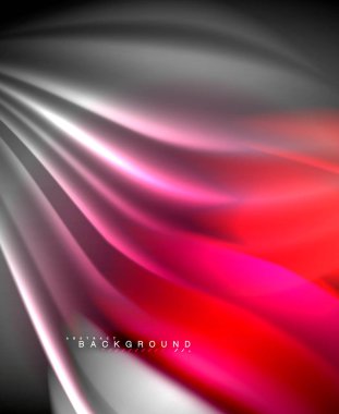 Neon holografik sıvı renkli dalga web, duvar kağıdı, desen, doku ve arka plan için