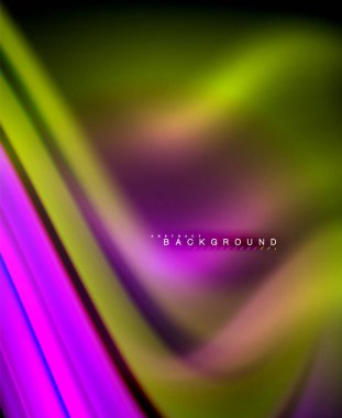 Neon holografik sıvı renkli dalga web, duvar kağıdı, desen, doku ve arka plan için