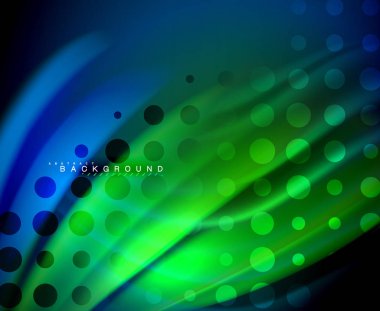 Neon holografik sıvı renkli dalga web, duvar kağıdı, desen, doku ve arka plan için