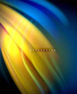 Neon holografik sıvı renkli dalga web, duvar kağıdı, desen, doku ve arka plan için