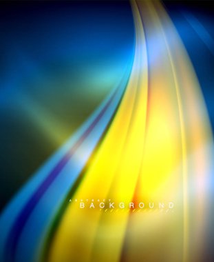 Neon holografik sıvı renkli dalga web, duvar kağıdı, desen, doku ve arka plan için