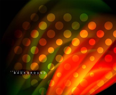 Neon holografik sıvı renkli dalga web, duvar kağıdı, desen, doku ve arka plan için