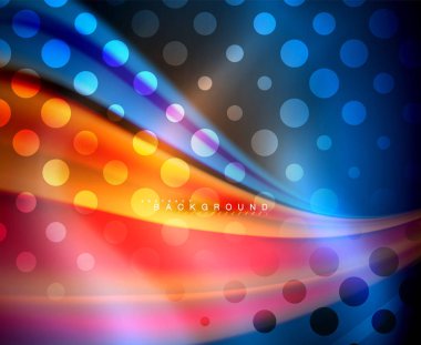 Neon holografik sıvı renkli dalga web, duvar kağıdı, desen, doku ve arka plan için