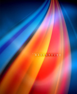 Neon holografik sıvı renkli dalga web, duvar kağıdı, desen, doku ve arka plan için