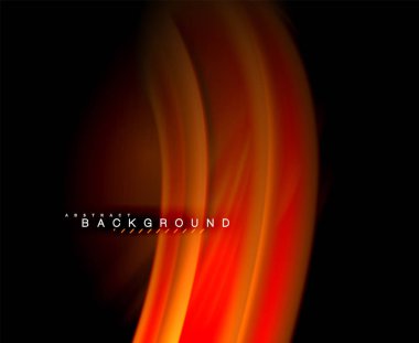 Neon parlayan dalga, sihirli enerji ve ışık arka plan. Vektör duvar kağıdı şablonu