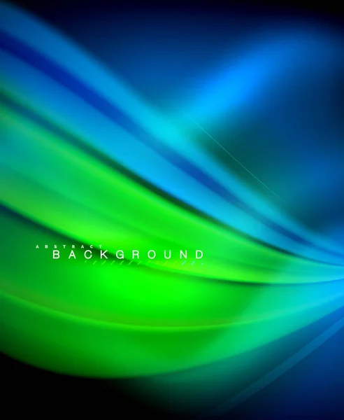 Neon holografische vloeistof kleur Golf voor web, behang, patroon, bitmappatroon en achtergrond — Stockvector