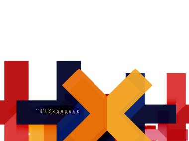 Çok renkli soyut geometrik şekiller, geometri arka plan web afiş için