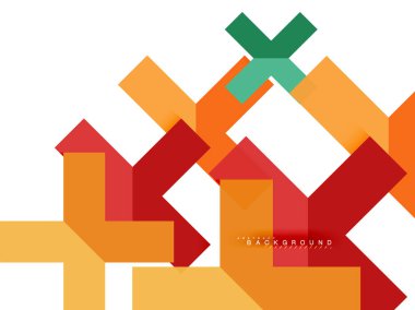 Çok renkli soyut geometrik şekiller, geometri arka plan web afiş için