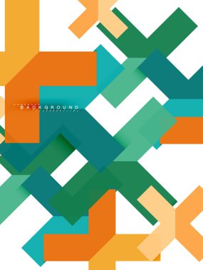 Çok renkli soyut geometrik şekiller, geometri arka plan web afiş için