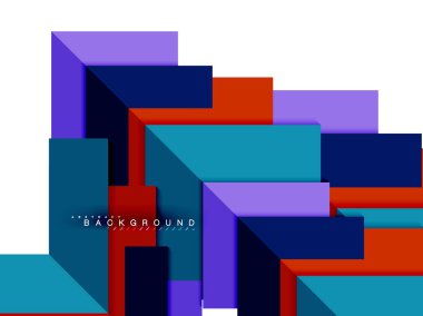Çok renkli soyut geometrik şekiller, geometri arka plan web afiş için