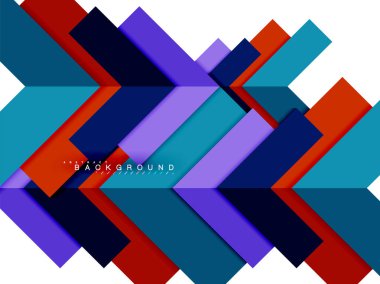 Çok renkli soyut geometrik şekiller, geometri arka plan web afiş için