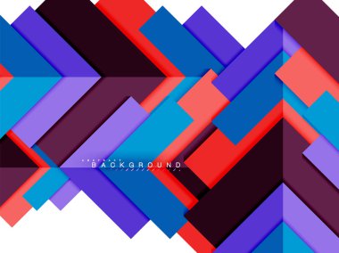 Çok renkli soyut geometrik şekiller, geometri arka plan web afiş için