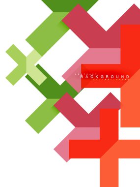 Çok renkli soyut geometrik şekiller, geometri arka plan web afiş için