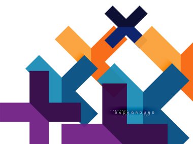 Çok renkli soyut geometrik şekiller, geometri arka plan web afiş için