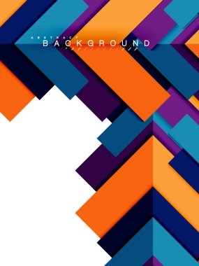 Çok renkli soyut geometrik şekiller, geometri arka plan web afiş için