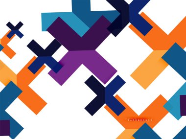 Çok renkli soyut geometrik şekiller, geometri arka plan web afiş için