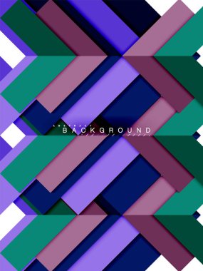 Çok renkli soyut geometrik şekiller, geometri arka plan web afiş için