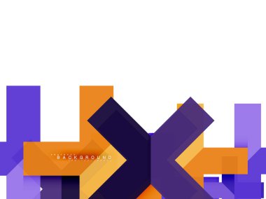 Çok renkli soyut geometrik şekiller, geometri arka plan web afiş için