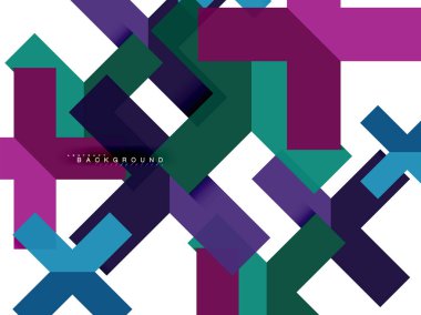 Çok renkli soyut geometrik şekiller, geometri arka plan web afiş için