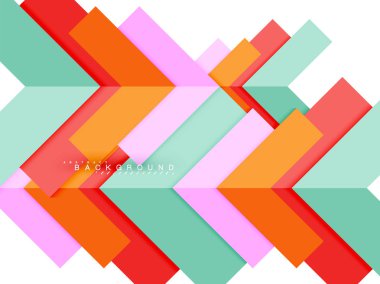 Çok renkli soyut geometrik şekiller, geometri arka plan web afiş için