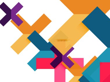 Çok renkli soyut geometrik şekiller, geometri arka plan web afiş için