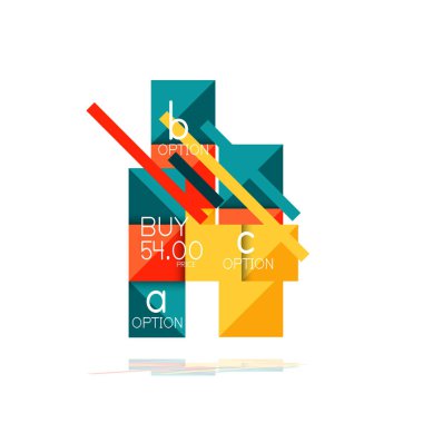 Kare seçeneğinin Infographic afiş. Bilgi ve veri görselleştirme, geometrik tasarım