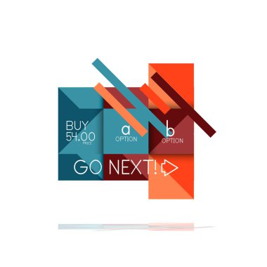 Kare seçeneğinin Infographic afiş. Bilgi ve veri görselleştirme, geometrik tasarım