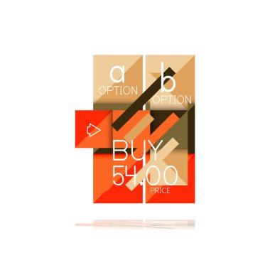 Kare seçeneğinin Infographic afiş. Bilgi ve veri görselleştirme, geometrik tasarım