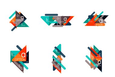 Üçgen seçenekleri infographics, veri görselleştirme düzenleri kümesi