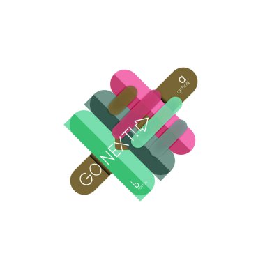 Özet satırları geometrik Infographic layoutabstract satırları geometrik Infographic düzeni, veri görselleştirme tasarım, seçeneği adım adım programı, web kutusu