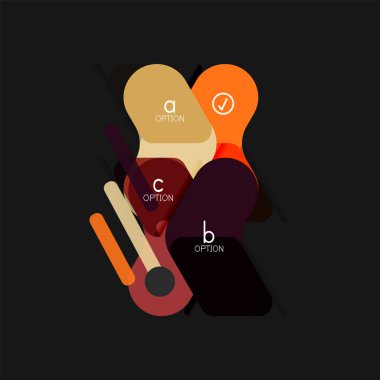 Düz tasarım geometrik infographics, ok şekli vektör etiket veya etiket, Fiyat etiketleri, promosyon rozet, simgesi tasarım, kağıt tarzı düzeni verileri grafik görselleştirme adım adım süreci için için teklif