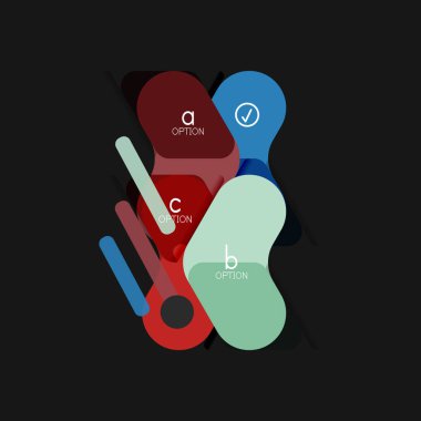 Düz tasarım geometrik infographics, ok şekli vektör etiket veya etiket, Fiyat etiketleri, promosyon rozet, simgesi tasarım, kağıt tarzı düzeni verileri grafik görselleştirme adım adım süreci için için teklif