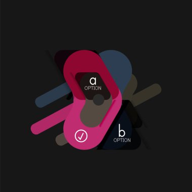 Düz tasarım geometrik infographics, ok şekli vektör etiket veya etiket, Fiyat etiketleri, promosyon rozet, simgesi tasarım, kağıt tarzı düzeni verileri grafik görselleştirme adım adım süreci için için teklif