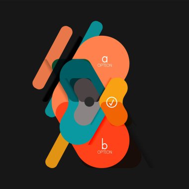 Düz tasarım geometrik infographics, ok şekli vektör etiket veya etiket, Fiyat etiketleri, promosyon rozet, simgesi tasarım, kağıt tarzı düzeni verileri grafik görselleştirme adım adım süreci için için teklif