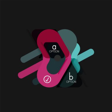 Düz tasarım geometrik infographics, ok şekli vektör etiket veya etiket, Fiyat etiketleri, promosyon rozet, simgesi tasarım, kağıt tarzı düzeni verileri grafik görselleştirme adım adım süreci için için teklif