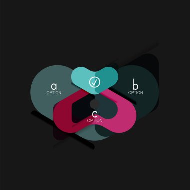 Düz tasarım geometrik infographics, ok şekli vektör etiket veya etiket, Fiyat etiketleri, promosyon rozet, simgesi tasarım, kağıt tarzı düzeni verileri grafik görselleştirme adım adım süreci için için teklif