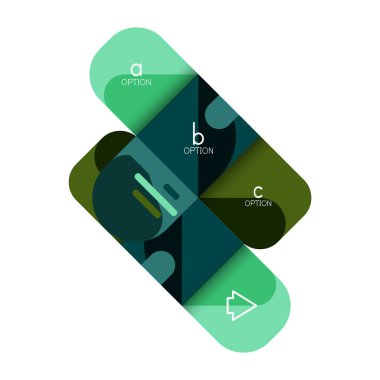 Infographics seçeneği ve adım adım içinde yuvarlak kareler, grafik, grafik, diyagram seçenekleri, parçalar, süreçleri ile unsuru