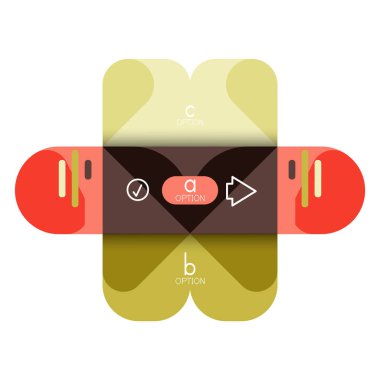 Infographics seçeneği ve adım adım içinde yuvarlak kareler, grafik, grafik, diyagram seçenekleri, parçalar, süreçleri ile unsuru