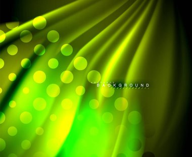 Neon holografik sıvı renkli dalga web, duvar kağıdı, desen, doku ve arka plan için