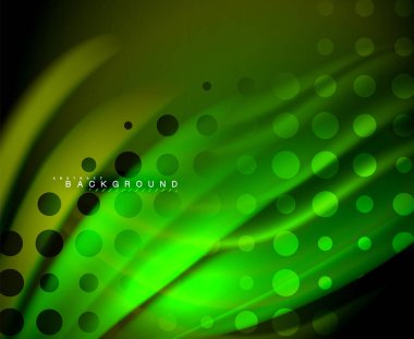 Neon holografik sıvı renkli dalga web, duvar kağıdı, desen, doku ve arka plan için